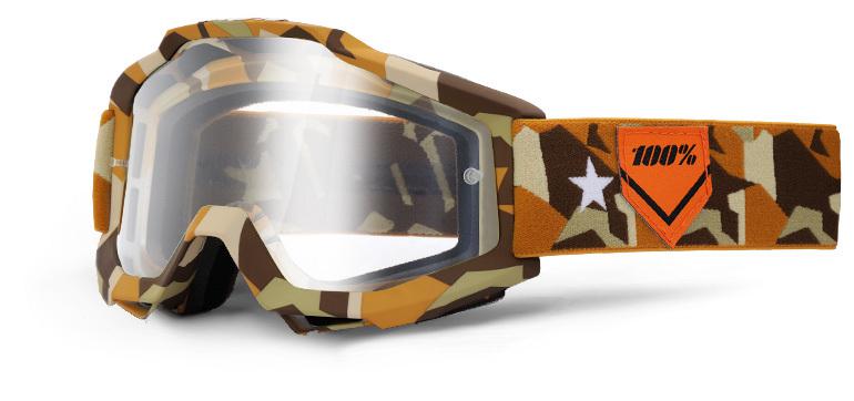 100% accuri goggle camosquito lens clear motocross atv mx percent goggles