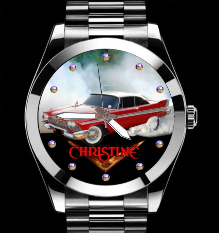 Christine movie 1958 red white plymouth fury smoken stainless watch 