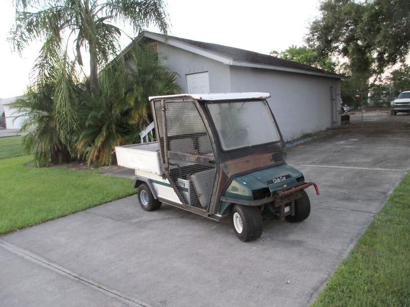 2002 club car carryall turf 2 golf cart dump body gas engine w/ cab.