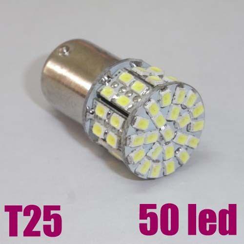 1x t25 s25 1157 bright white 50 led car reverse backup signal light lamp bulb