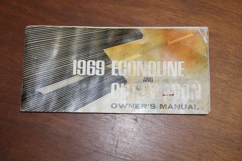 1969 ford econoline club wagon owners manual guide used