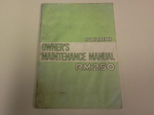 Suzuki rm250 owners maintenance manual 1978