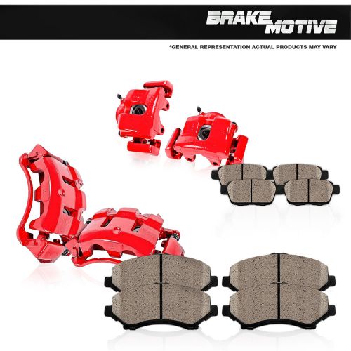 Front and rear red &amp; calipers &amp; pads 1999 2000 2001 2002 ford mustang base gt