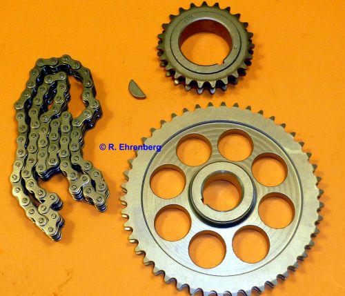 Mopar 340-318-360 small-block true roller timing chain sprocket gear key set usa