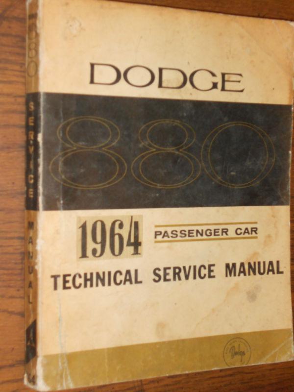 1964 dodge 880 shop manual / shop book / original!!