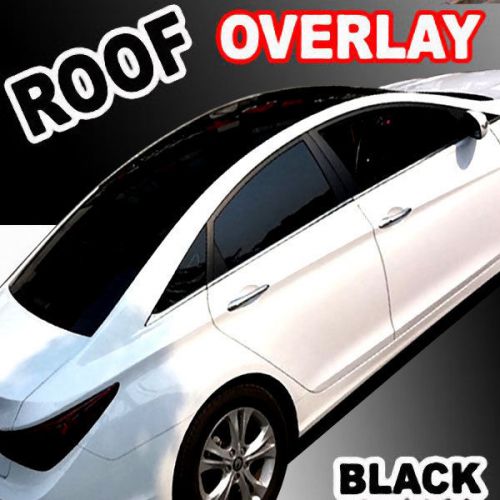 Solid gloss black-out vinyl moon roof overlay tint top cover film 53&#034; x 60&#034; c11