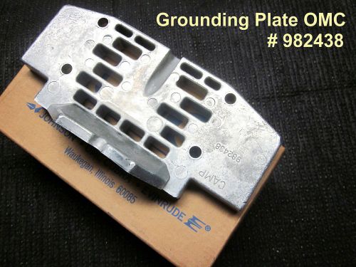 Zink anode &amp; grounding plate omc &#039;75-&#039;86 &#034;stringer&#034; stern drive #982438 oem