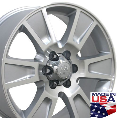 One 20&#034; fits f-150 style wheel silver mach&#039;d face 20x8.5 b1w