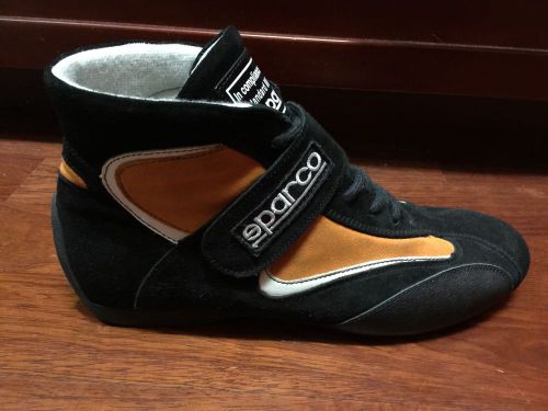 Sparco black and orange racing driving shoes men&#039;s size: 43