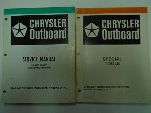 Chrysler outboard 20 30 hp service repair manual set oem factory books used wear
