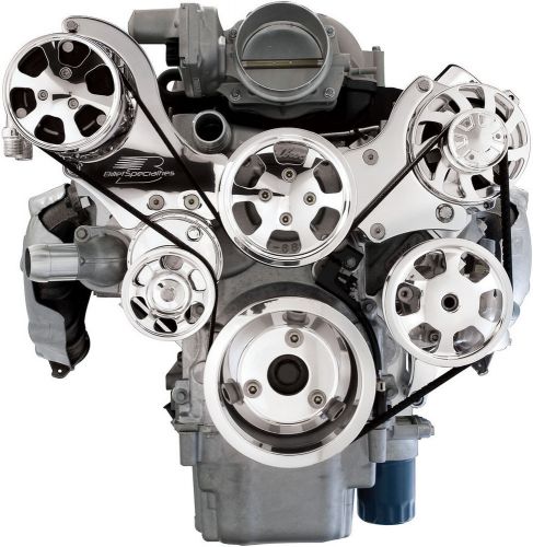 Billet specialties tru trac chevy ls front engine kit,power steering pump,a/c ++