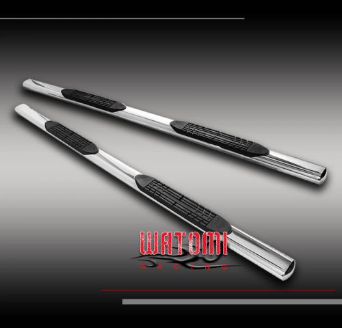 4&#034; oval t-304 side step nerf bars running boards chrome for 04-14 titan crew cab