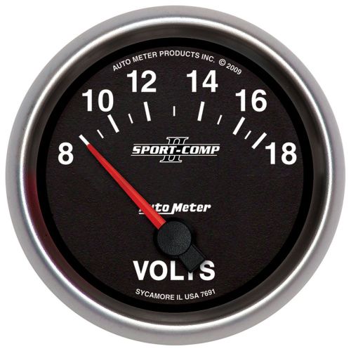 Auto meter 7691 sport-comp ii; electric voltmeter gauge