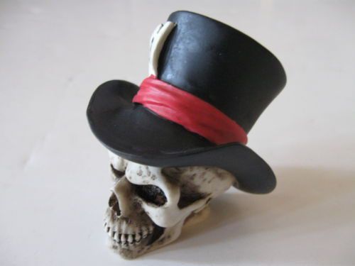 Top hat skull ratrod shift shifter knob lucky 13 skeleton head detailed