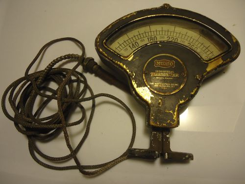 Antique motoco motometer radiator industrial thermometer mod f1 ratrod steampunk