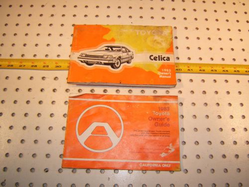 1983 toyota celica owner&#039;s oem 1 set of 2 manuals only, california edition