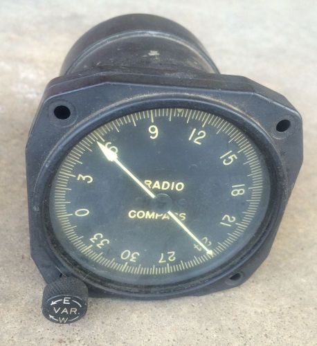 Wwii aircraft instrument indicator gauge avionics radio compass {free shipping}