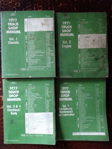 Ford - 1977 truck shop manual - 5 volume set - f series/bronco/econoline