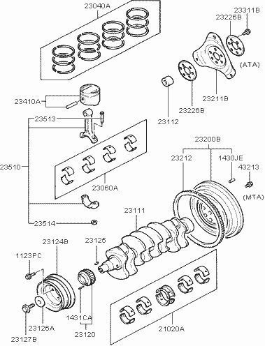 Hyundai genuine parts 23060-33030 connecting rod bearing set