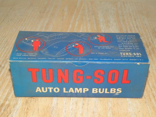 Box of 10 vintage tung-sol auto light bulbs 1890 24 volt
