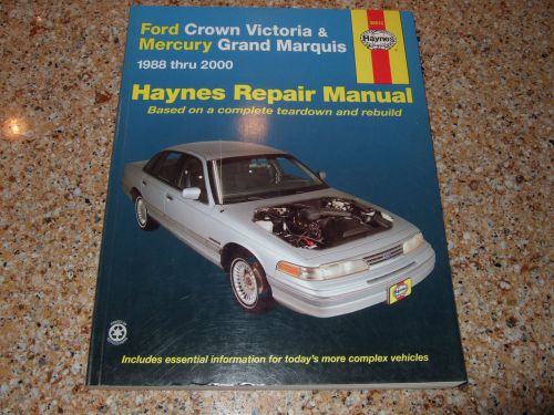 Ford crown victoria mercury marquis 1988 thru 2000 haynes repair shop manual