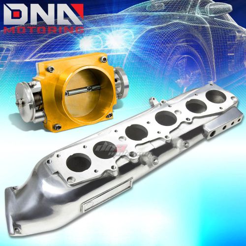 For 93-98 toyota supra a80/jza80 turbo intake manifold+80mm gold throttle body