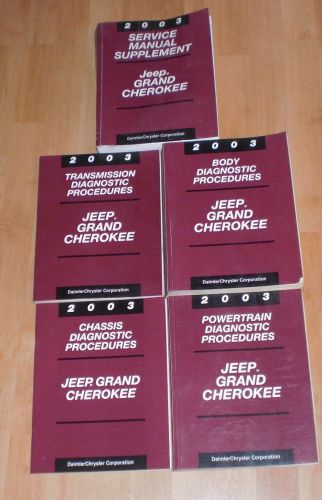 03 2003 jeep grand cherokee service shop manual  5  volumes