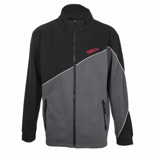 New yamaha velocity sweater black / gray zip up large lg smb-15svl-bk-lg