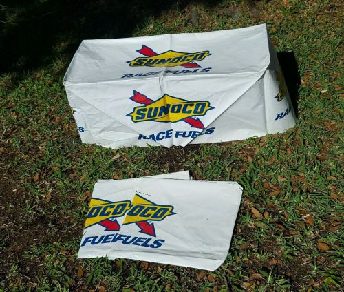 3 used sunoco racing fuels hay bale covers tuff block  motocross supercross