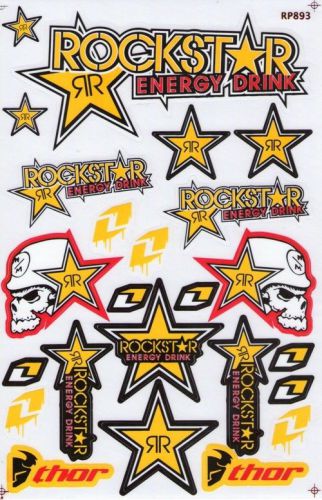 New rockstar energy motocross atv racing stickers/decals. 1 sheet (st97)