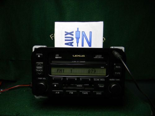 01 02 lexus lx470 nakamichi 6 cd tape radio aux mp3 audio input 86120-60290