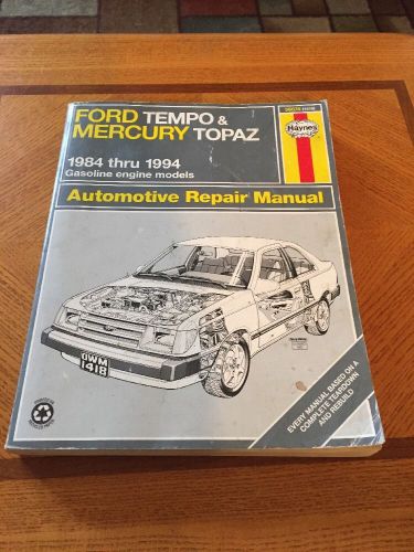 Purchase Haynes Ford Tempo  U0026 Mercury Topaz 1984 Thru 1994