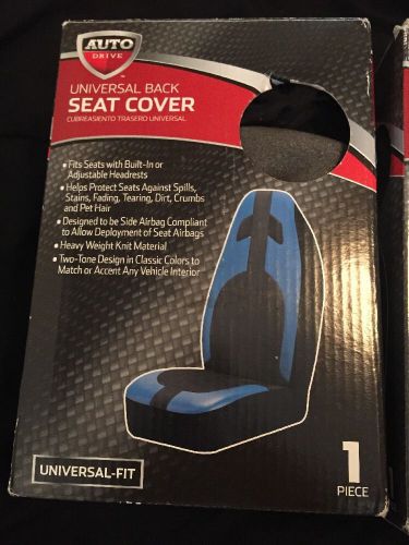 Universal back seat cover black and blue (2 pack)