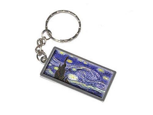 Graphics and more starry night by vincent van gogh keychain ring (k0784)