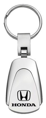 Honda kc3-hon chrome teardrop keychain/key fob engraved in usa genuine
