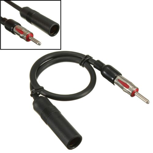 12 inch extension auto am &amp; fm antenna ant adapter cable male female plug new