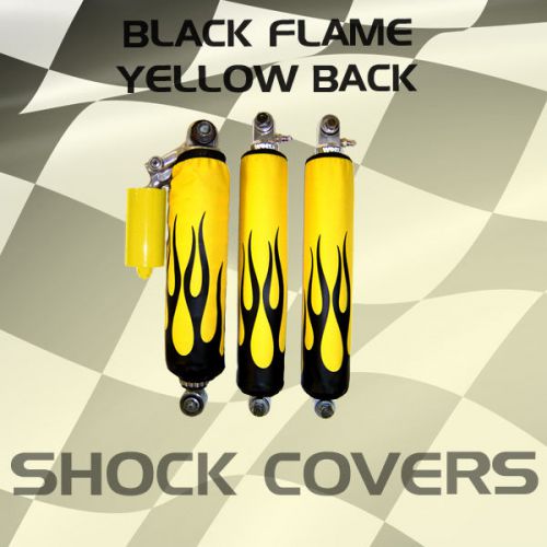 Polaris sport black flame yellow shock cover #hju12377 luj4387