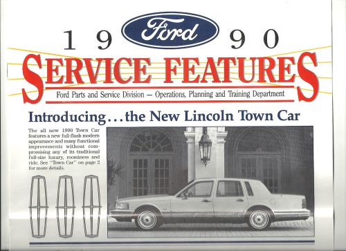 1990 lincoln town car service features publication 1990 ford aerostar 4x4