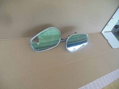 Pair chrome rear view mirrors for harley davidson xl1200c xl883   sportster oem