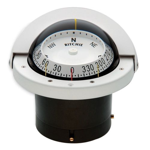 Ritchie fnw-203 navigator flush mount compass designer white light 4-1/2&#034; md