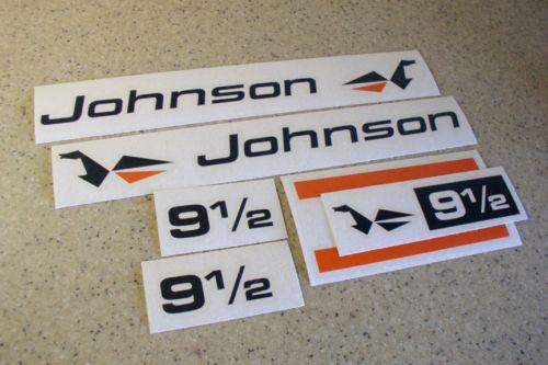 Johnson outboard motor vintage decal 9-1/2 hp free ship + free fish decal!