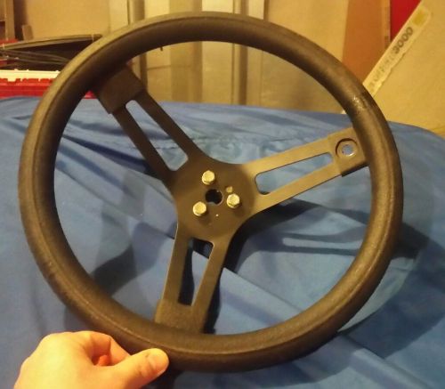 Nascar 14 &#034; steering wheel with quick realese circle track drag racing rat rod