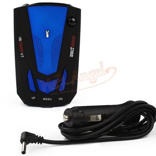 360 degree v7 led car speed limited radar detector alert russian/english voice