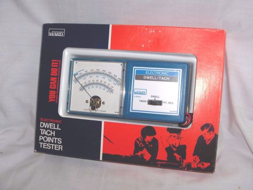 #231 - montgomery ward 61-82045 electronic dwell / tach meter 4-6-8 cly.- in box