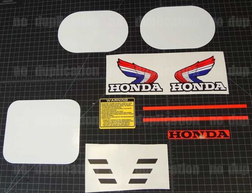 Qr50 honda 10pc white decal set mx motorcycle sticker graphics