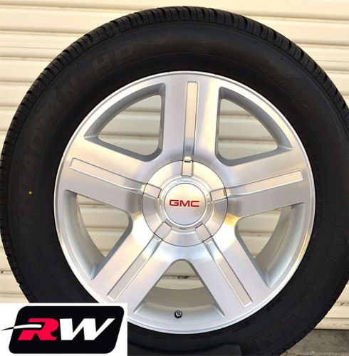 Silverado texas edition wheels tires fit gmc sierra yukon 20&#034; inch rims silver