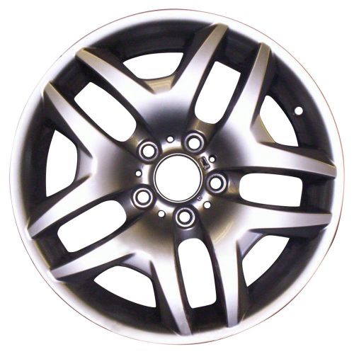 Oem reman 17x8.5 alloy wheel rear bright sparkle silver full face painted-65389