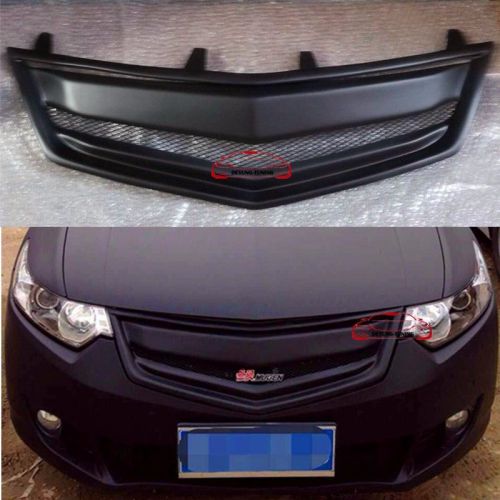 Front matte black grille for accord euro cu1 cu2 acura tsx 2009 2010 hood grill