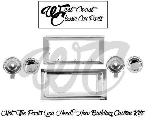 1967 1968 chevrolet impala chevy radio bezel &amp; knob kit