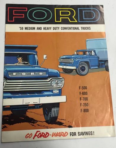 1959 ford med &amp; heavy duty conventional trucks f series sales brochure original
